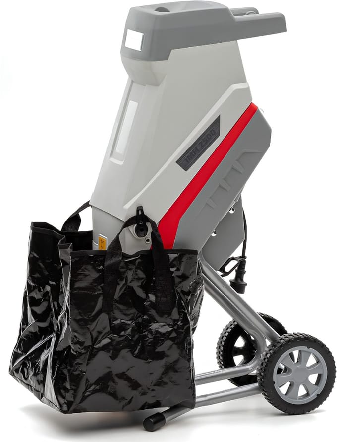 DnA® Hakselaar - Hakselaar Versnipperaar - Hakselaar Electrisch - Grijs/Rood - ‎46cm x 37cm x 91cm