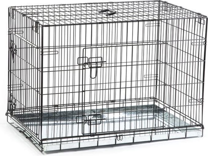 Beeztees - Hondenbench - 2 Deurs - Zwart - L - 89x60x66 cm