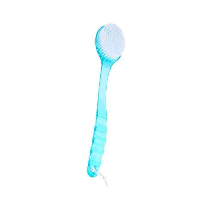 Lichaam Wassen Bad Douche Rug Huid Schoon Borstel Schrobber Masseur Met Lange Handgreep white