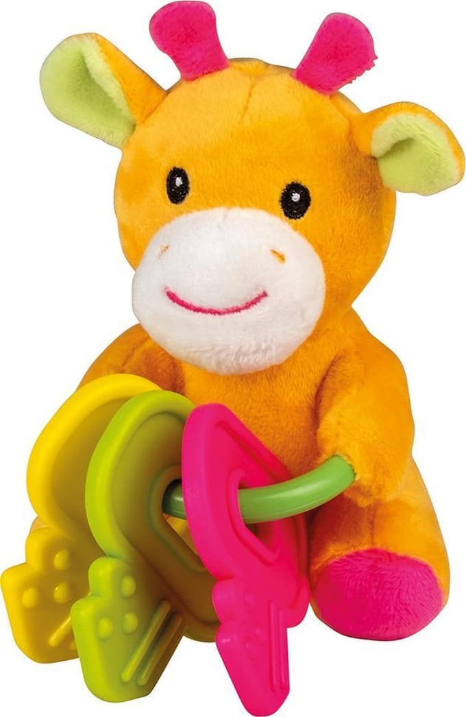 Happy People Knuffel Giraffe Bijtsleutel Junior 12 Cm Pluche