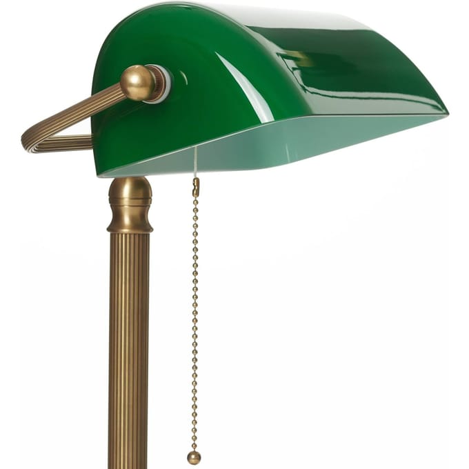 Berliner Messinglampen Handgemaakte bankierslamp JIVAN
