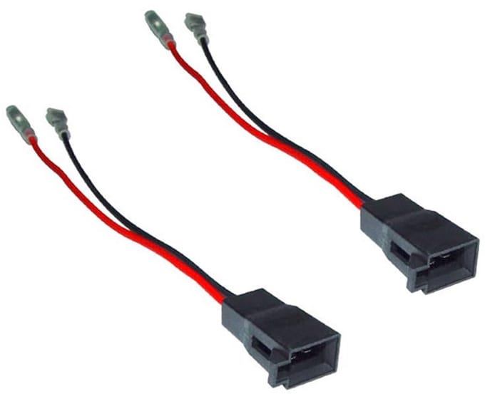 Auto luidsprekeradapter DIN set - 2 stuks luidspreker adapter aansluitkabel voor deurluidsprekers (voor- of achterdeuren)