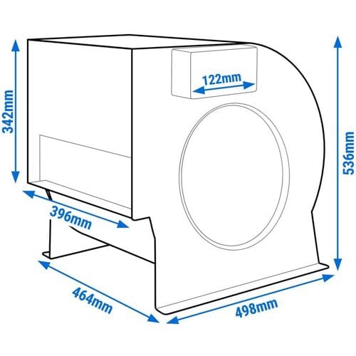 GGM Gastro Radialventilator 7000 m³ pro Std. - für Airboxen Zilver