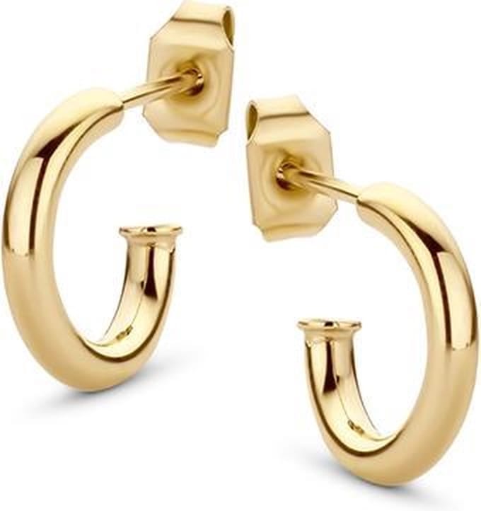 CO88 Collection Elemental 8CE-70057 Stalen Oorringen - Rond 12 mm - Goudkleurig