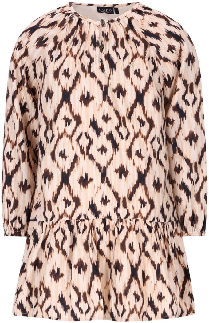 Like Flo winter jurk meisjes - beige/bruin - Meau