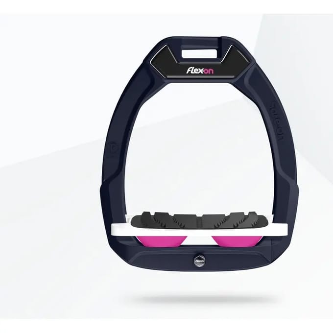 Veiligheidsstijgbeugels Rijschool Ingelijst Grip Blauw/Wit/Roze Flex-On Safe-On