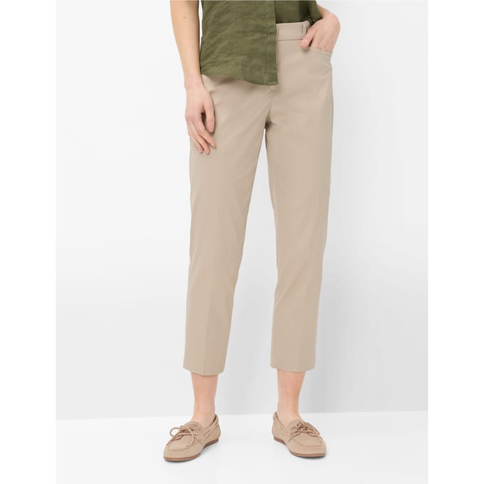 Brax Dames Chino  Style MARA S SOFT GREIGE, lichtbeige, maat 48