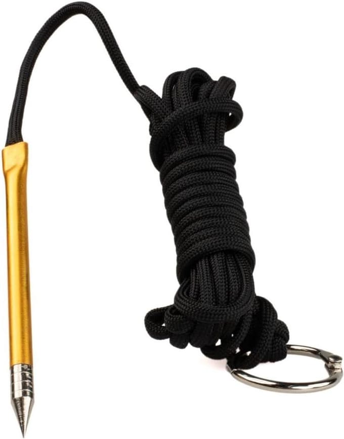 Vis Stringer - Vishouder - Vissen - 500lbs Paracord - 10 voet - Zwart