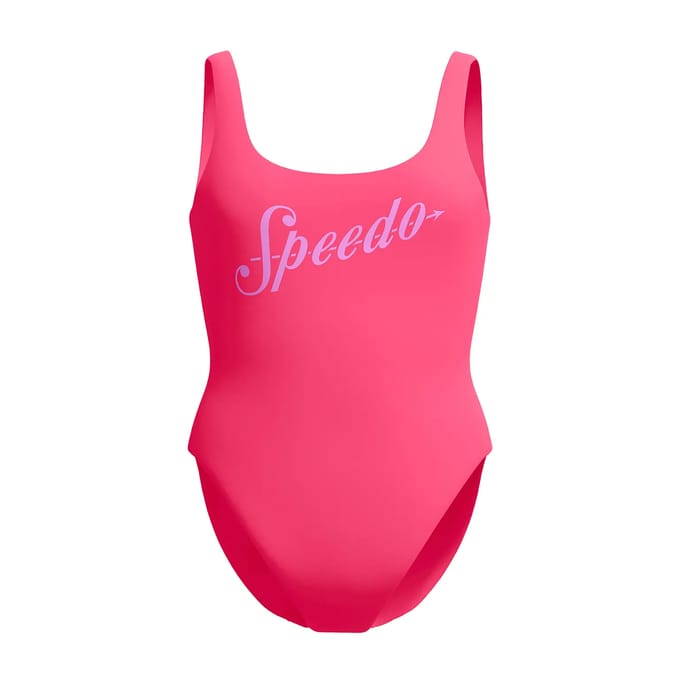 Dames zwempak uit 1 stuk Speedo Logo Deep U-Back