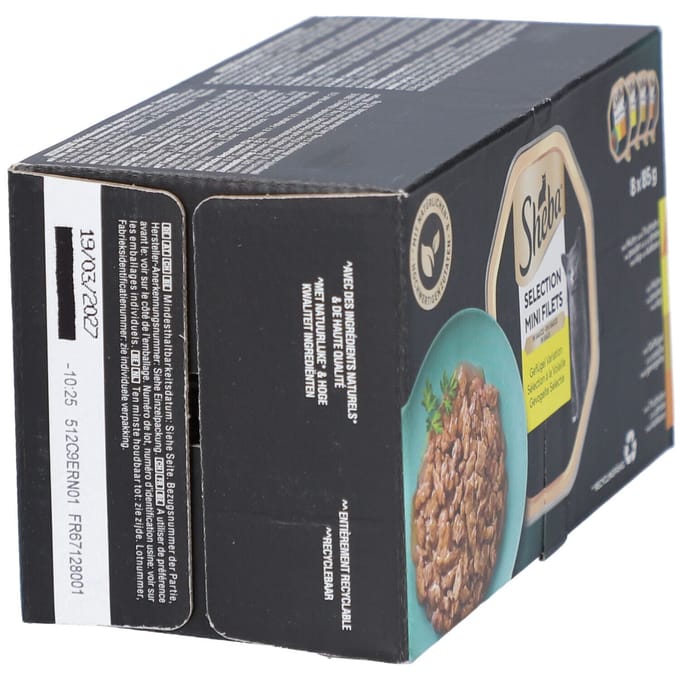 Sheba Mini Filets in Saus - Gevogelte Selectie voor Volwassen Kat 8x85 Voeding