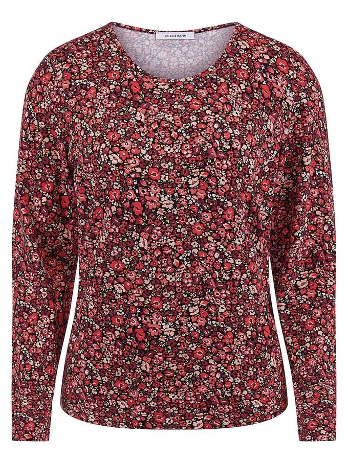 Shirt ronde hals Van Peter Hahn rood