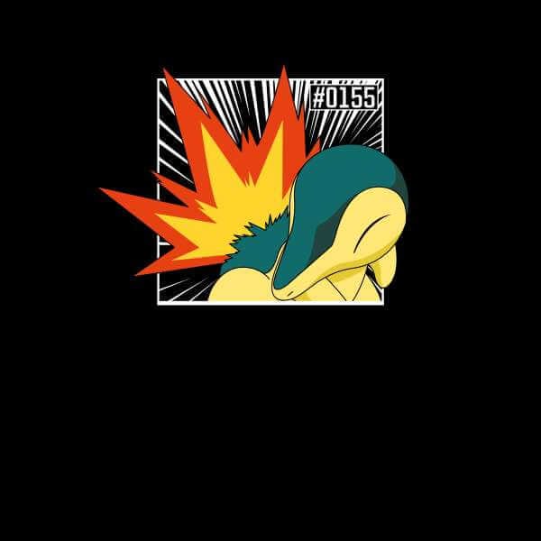 Pokemon Cyndaquil Men's T-Shirt - Black - S