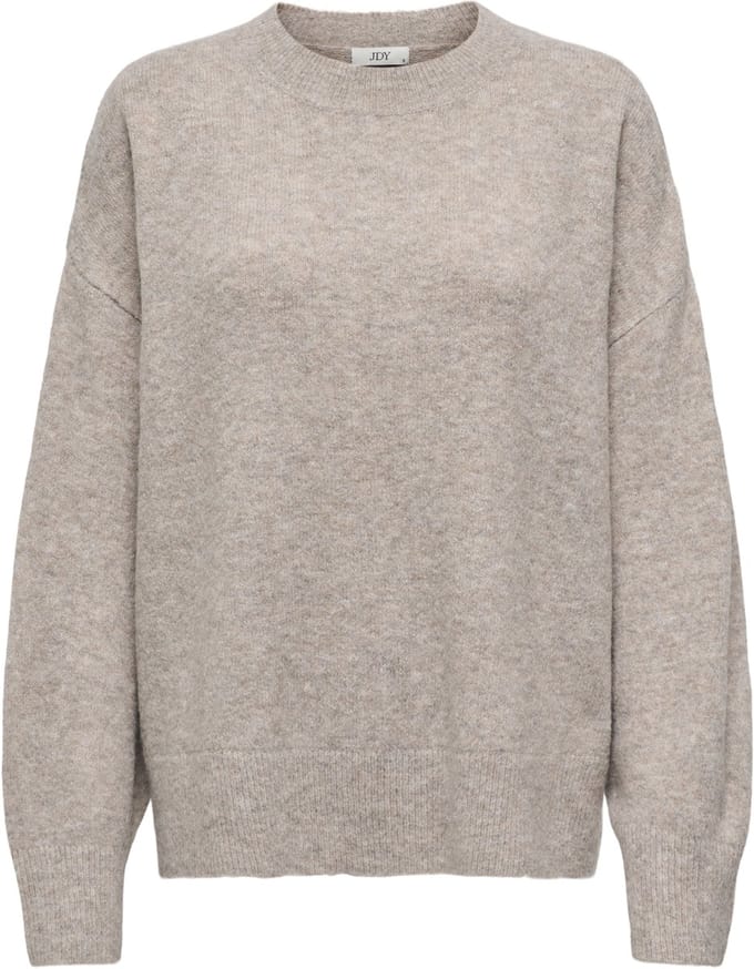 Jacqueline de Yong Trui Jdysonja L/s O-neck Pullover Knt 15361171 Fossil/melange Dames Maat - XL