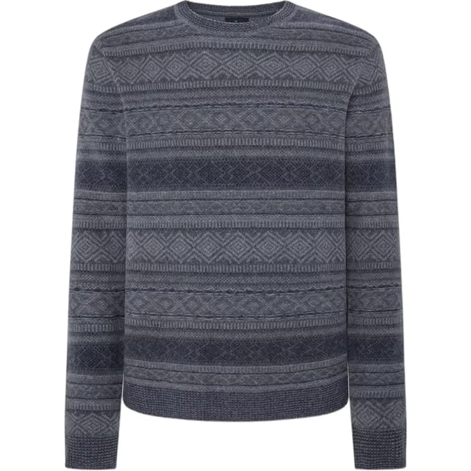Hackett Fairisle Trui Grijs L Man