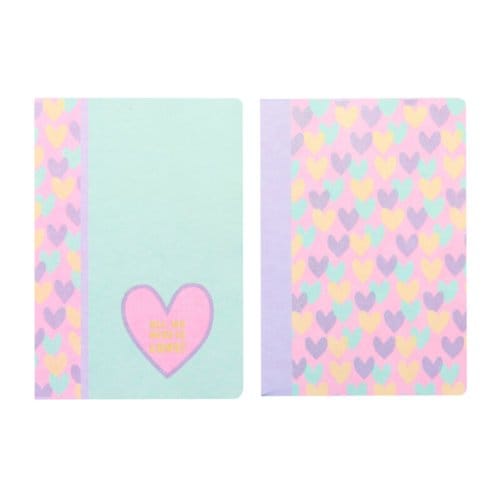B'log hearts - schrift a5, geruit
