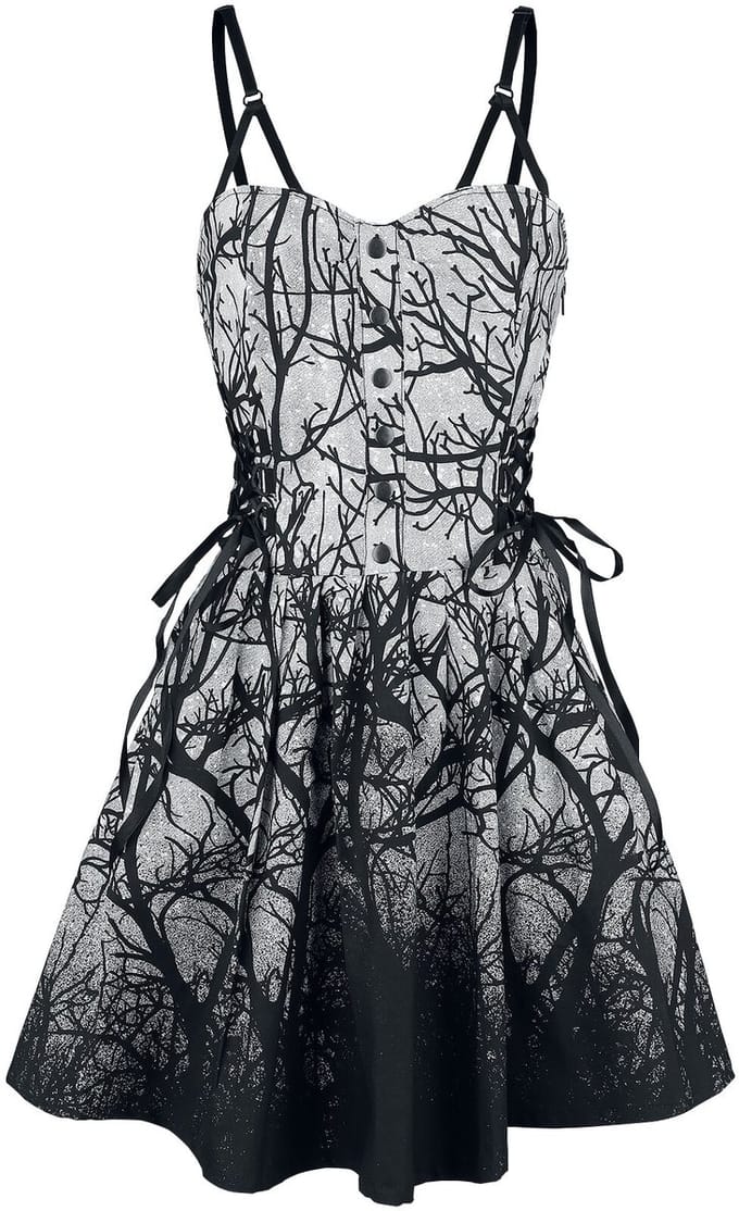 Vixxsin Forest Dames Midi-jurk - zwart - XL