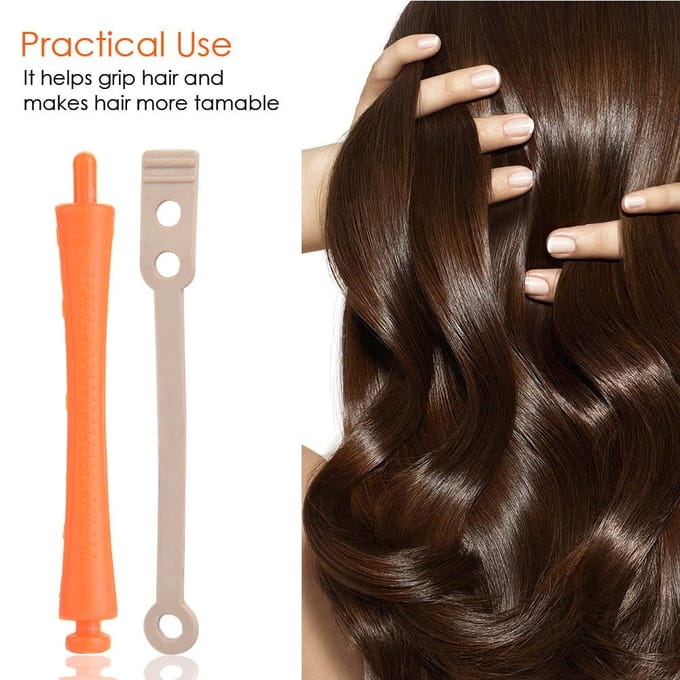 Lot de 12 bigoudis standard avec élastique SH-3 SH-3 orange