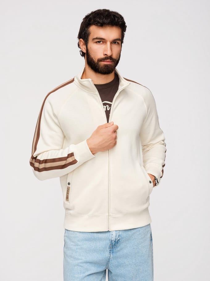 OMBRE Sweater - Regular Fit - Katoen - Lange Mouw Crème M