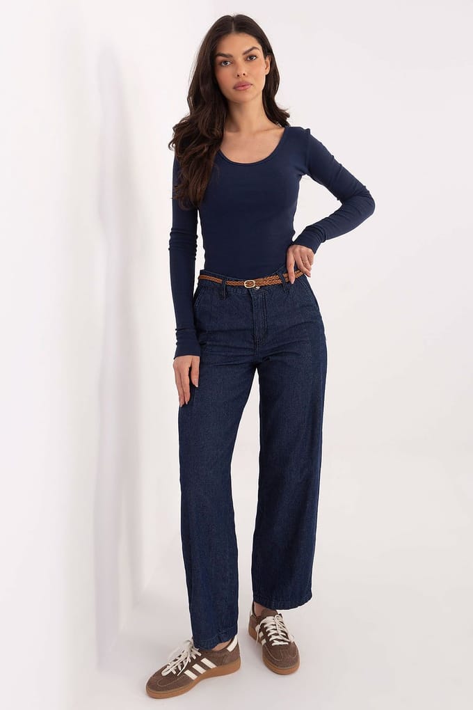 Valeria Wide Jeans - Donkerblauw / M