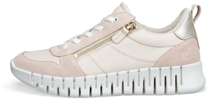 Dames sneakers met veters en rits Ecco Gruuv