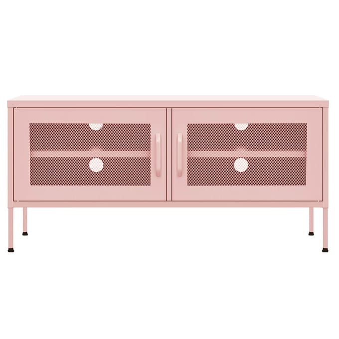 vidaXL - Tv-meubel - 105x35x50 - cm - staal - roze