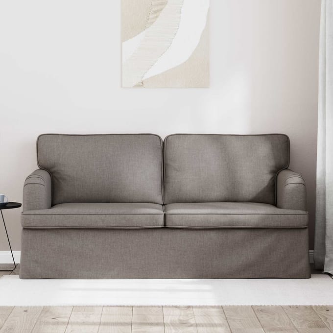 vidaXL - Bank - Taupe - 162 - x - 80 - x - 85 - cm - Stof