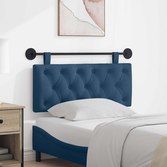 vidaXL - Hangend - hoofdbord - Blauw - Stof