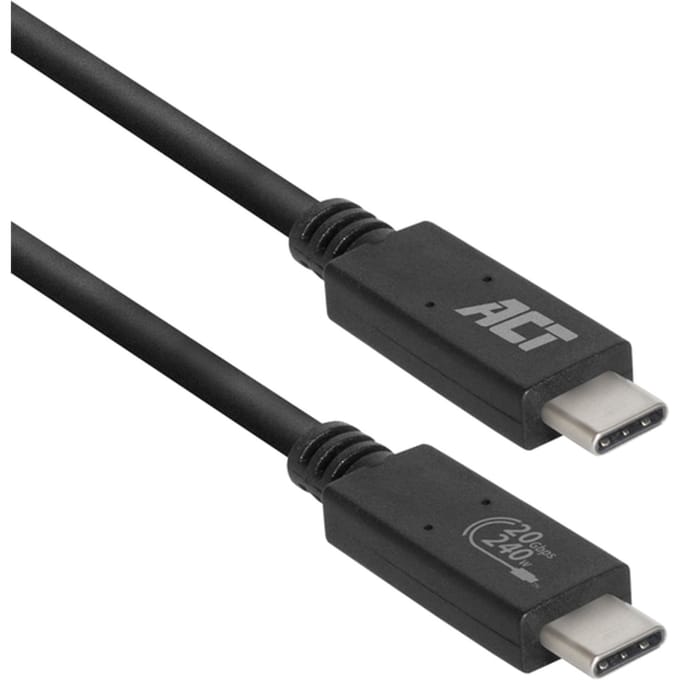 ACT USB4® 20Gbps 240W USB Type-C® kabel, USB-IF gecertificeerd, 1 meterAC7431