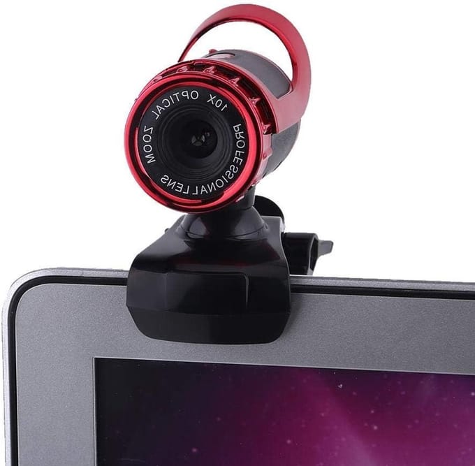 HD USB Webcam met Microfoon, 360° Draaibare Clip-on Camera voor PC, Ideaal voor Video Calls en Streaming