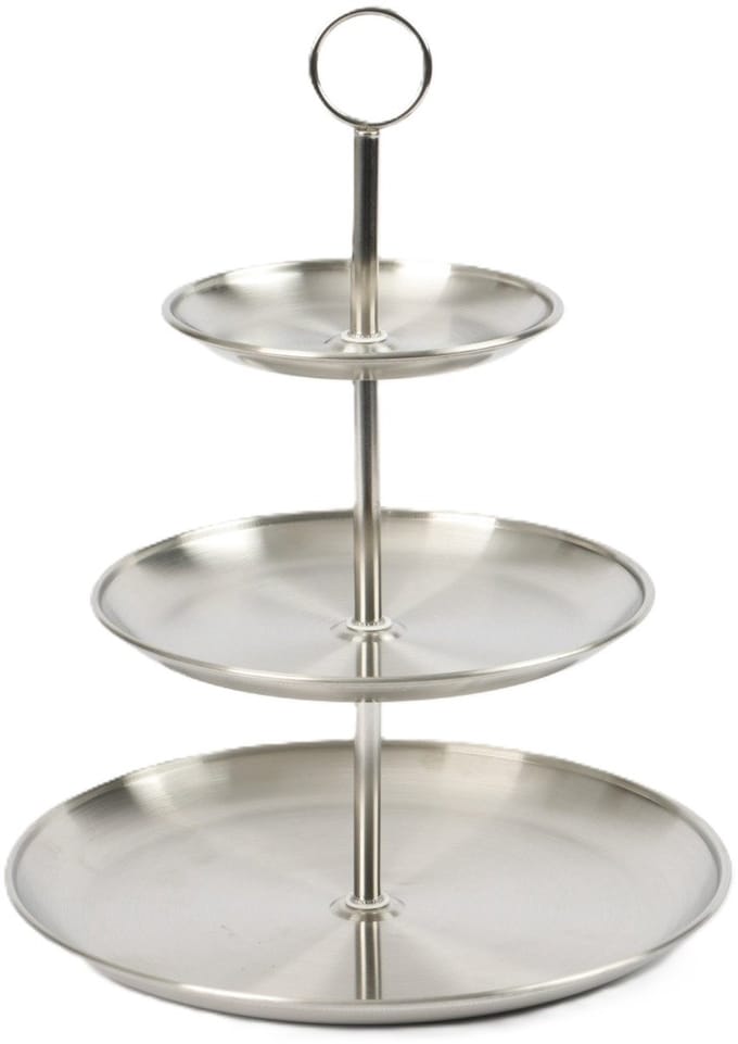 Ceruzo Etagère – 3-laags Serveerschaal – RVS – D26 x H34 cm