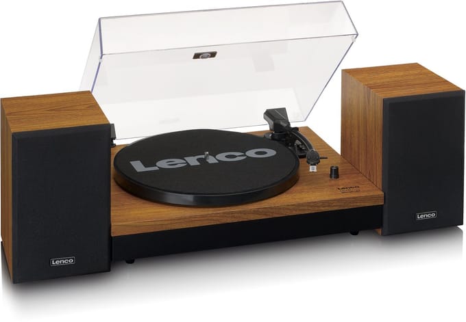 Lenco Platenspeler met Bluetooth - Twee externe Speakers - Auto-stop - LS-310WD - Hout