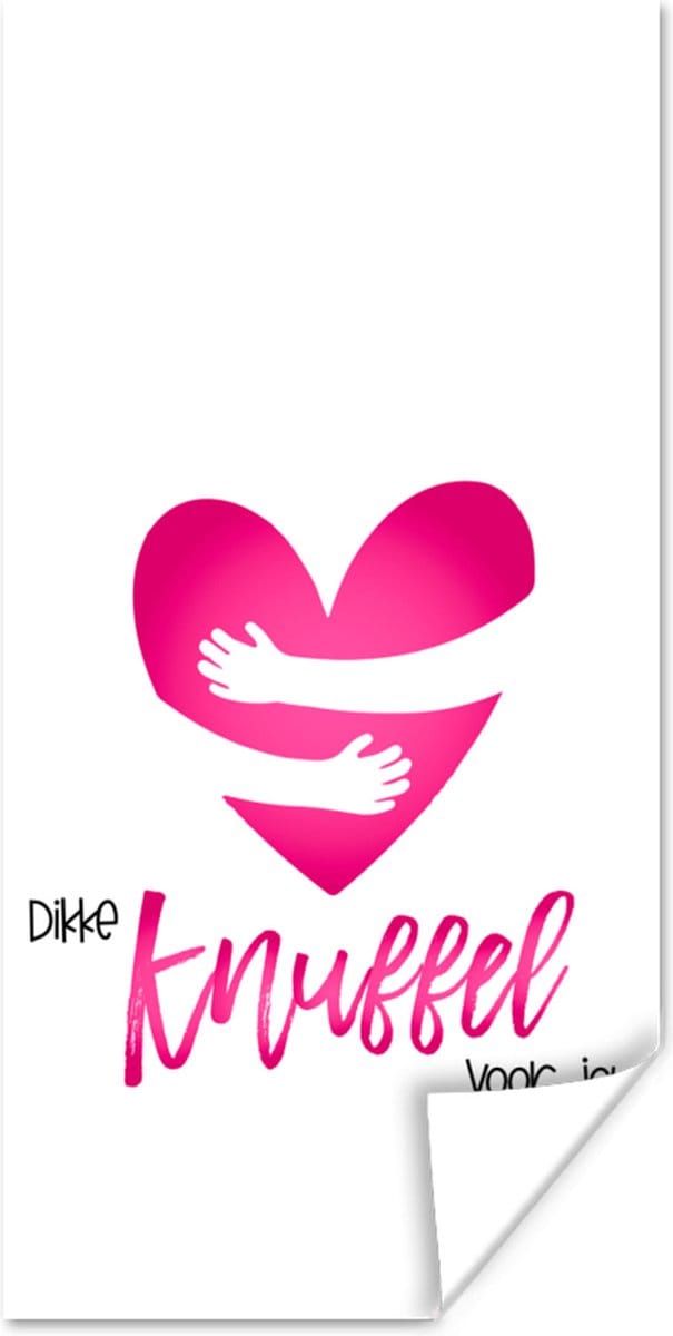Poster Sterkte - Quote - Hartje - Knuffel - 20x40 cm