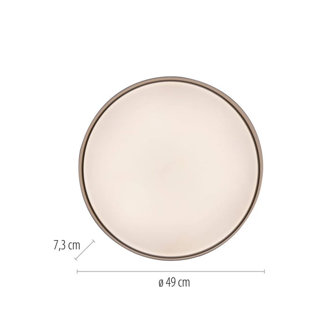 Schöner Wohnen LED plafondlamp TAVOLI, beige, Ø 49 cm, metaal, CCT, dimbaar