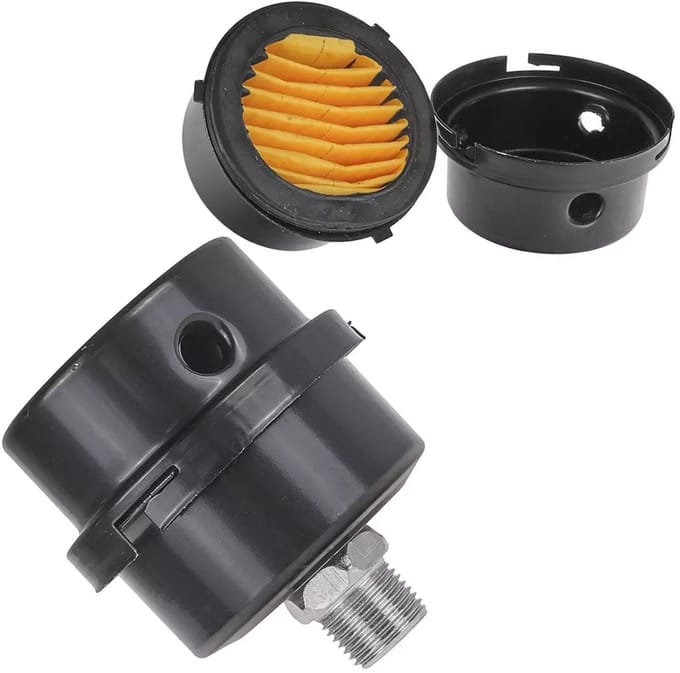 GEKO Duurzame compressor luchtfilter 3/8" 16 mm met metalen schroefaansluiting