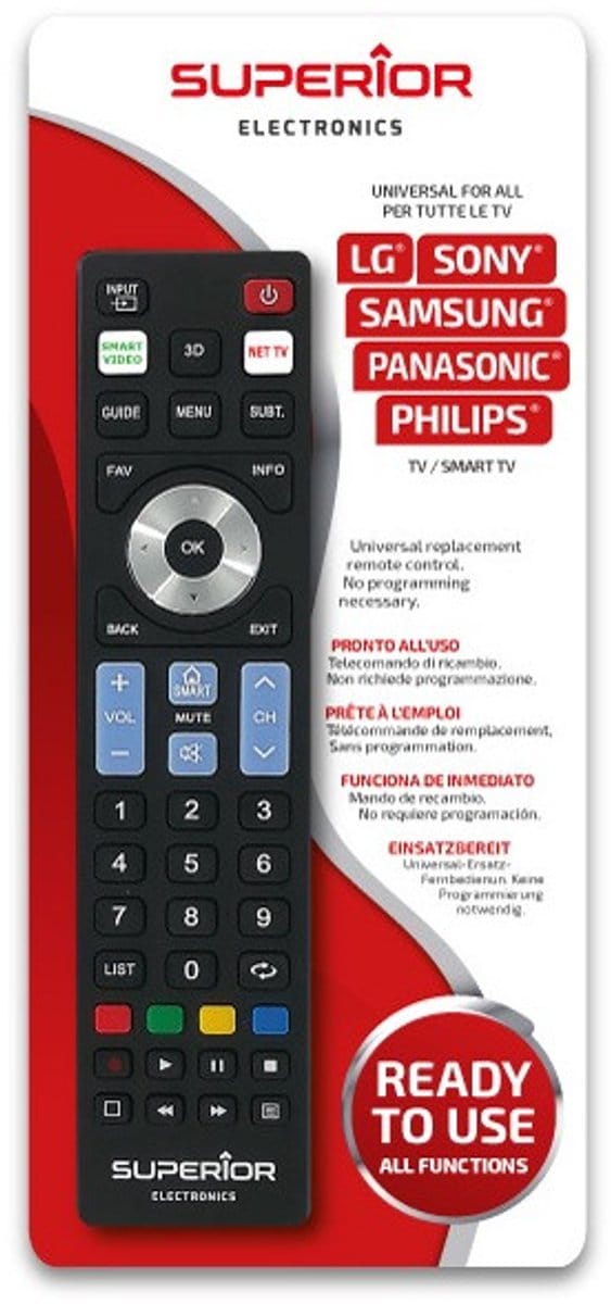 Superior PANASONIC afstandsbediening IR Draadloos TV Drukknopen