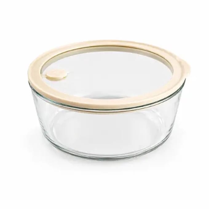 Ronde Glazen Vershoudbak - 470 ml - Luchtdichte Deksel - BPA-vrij - Transparant - Magnetronbestendig