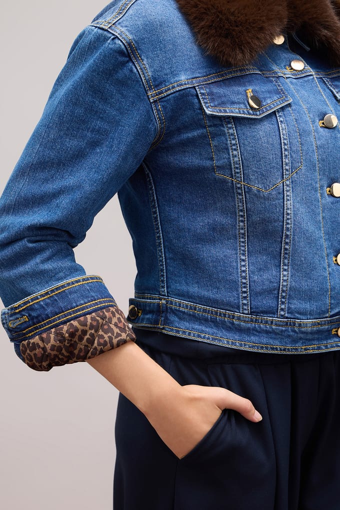 Oltre Denim Jacket With Quilted Lining Blue Taglia: XS | Giacche di jeans Outlet | Donna | Blu