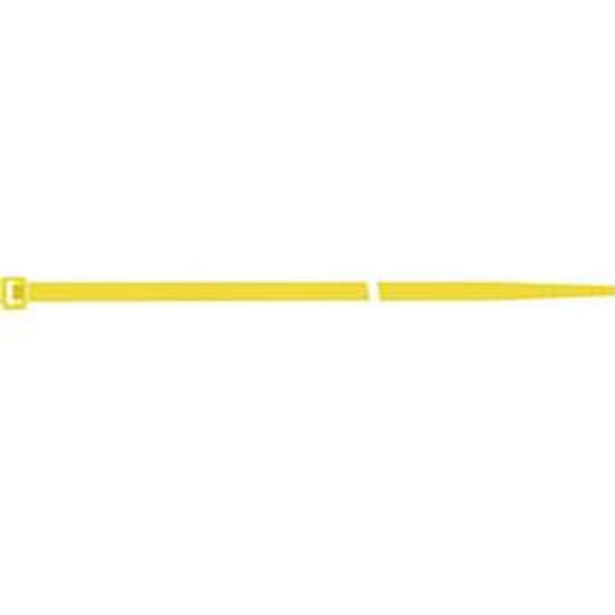 SapiSelco kabelbinders, L 280 x B 4,5 mm, PA 6.6 geel, trekbelasting 220N, 100 stuks