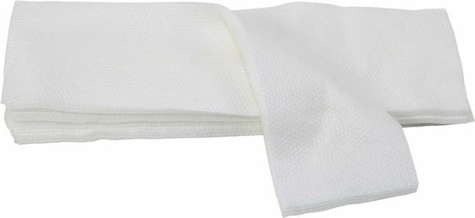 Vlakmop disposable viscose/ polyester wit 40x11cm tbv klittenbandsysteem 100 stuks