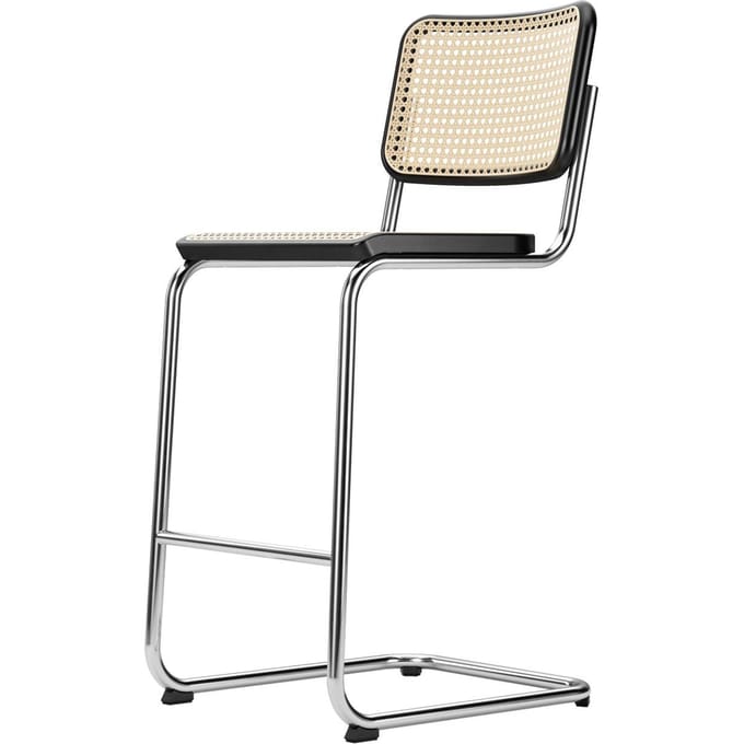 Thonet S 32 VH / VHT Freischwinger - Beuken zwart (TP 29) gebeitst - H 112 cm