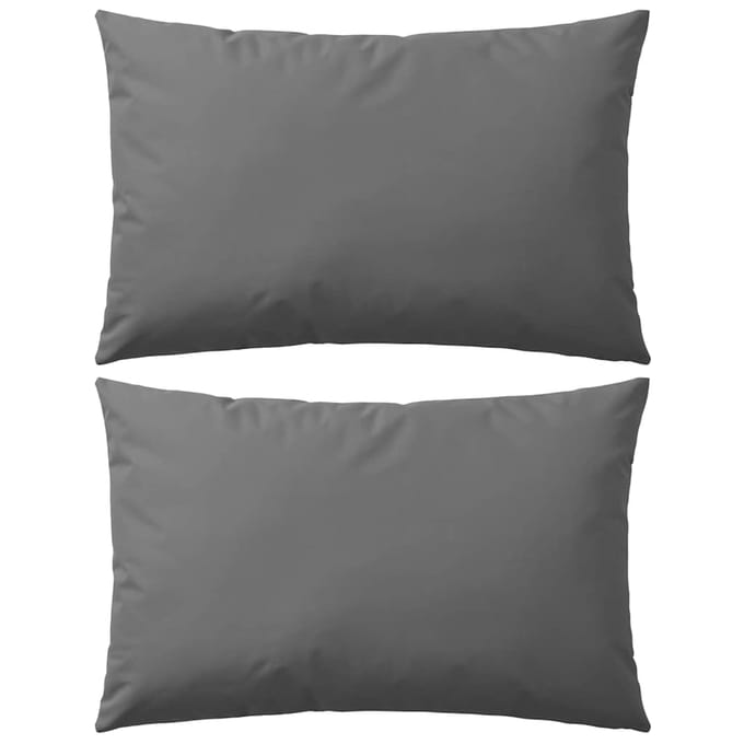 vidaXL - Buitenkussens - 60x40 - cm - grijs - 2 - st