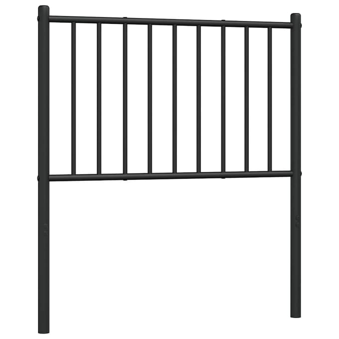 vidaXL Vervangend hoofdbord metaal zwart 75 cm