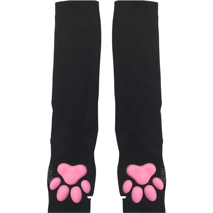 Kawaii Kattenpoot Wanten Handschoenen Schattig Zacht 3D Tenen Bonen Vingerloze Handschoenen Kattenklauw Poten Kussentjes Mouwen Kat Cosplay black