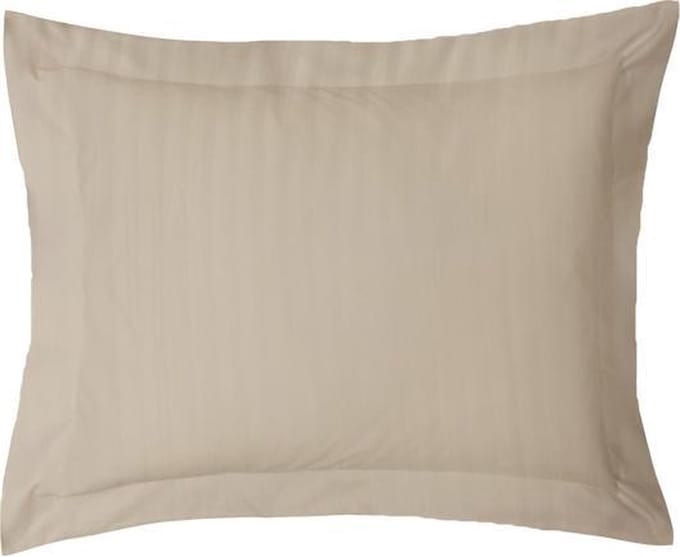 iSleep Satijnstreep Kussensloop - 60x70 cm - Medium Beige