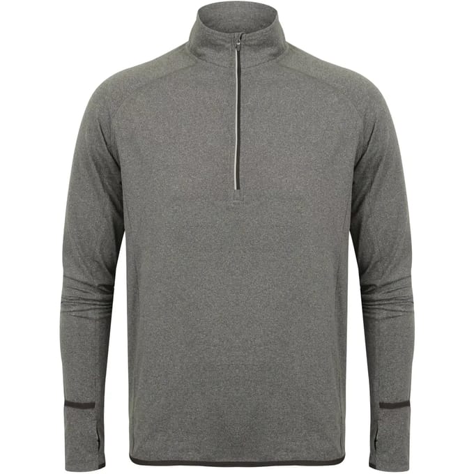 Langarmshirt 1/4 zip Tombo