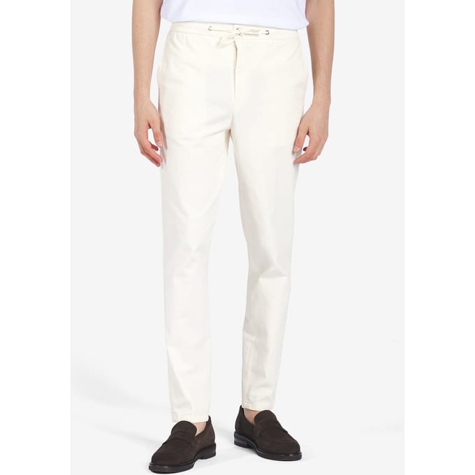No Label Montreal Cotton-linen Stretch Off White Größe: 56 | Chinos Outlet | Herren | Weiß
