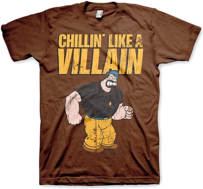Popeye Chillin'Like A Villain T-shirt bruin
