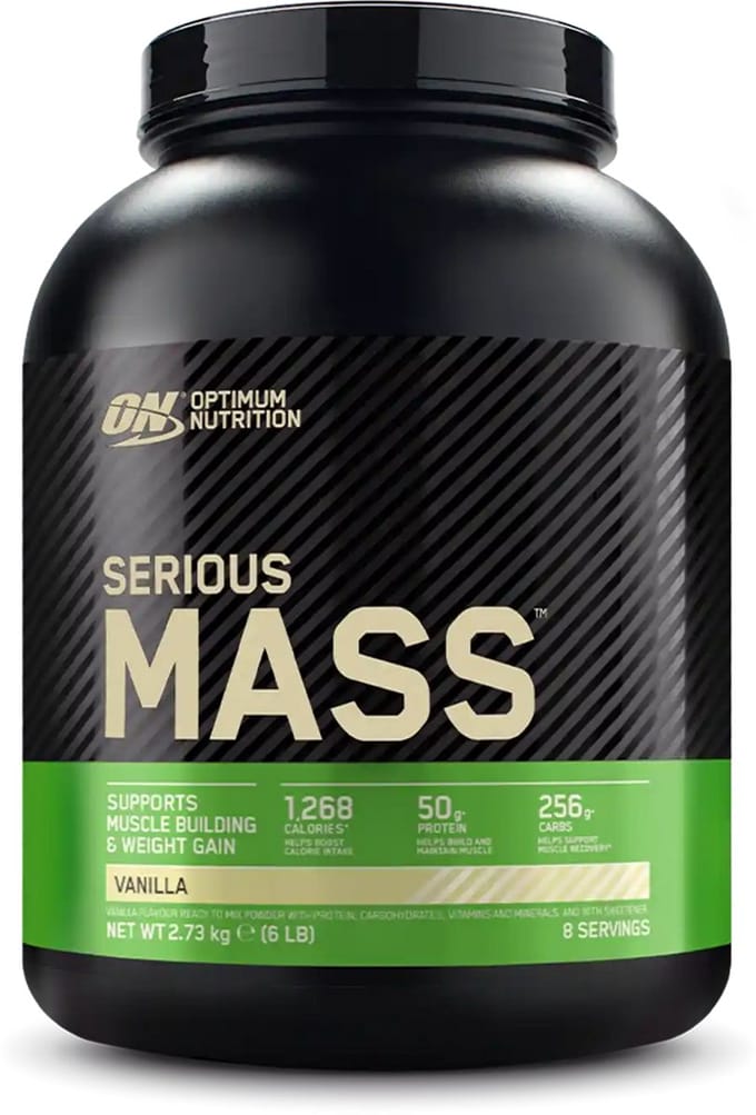 Optimum Nutrition Serious Mass - Vanilla - Mass Gainer - Weight Gainer - 2727 gram (8 servings)