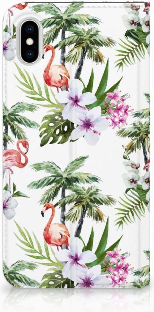 Apple iPhone Xs Max Hoesje maken Flamingo Palms