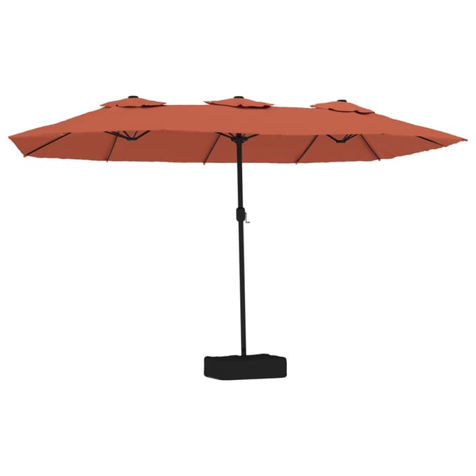 vidaXL - Parasol - dubbel - dak - 449x265 - cm - terracottakleurig